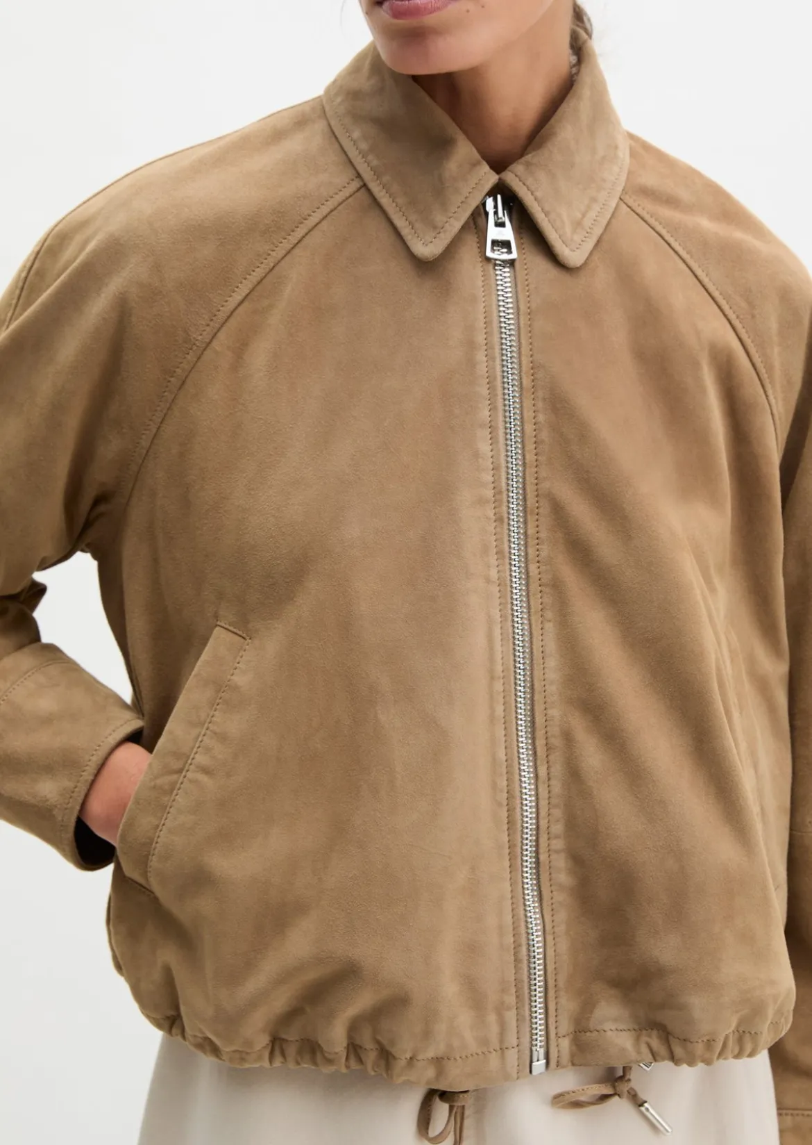 Lederjacke relaxed aus weichem Ziegen-Veloursleder