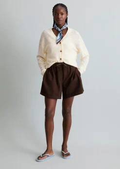 Ledershorts regular aus weichem Ziegenveloursleder