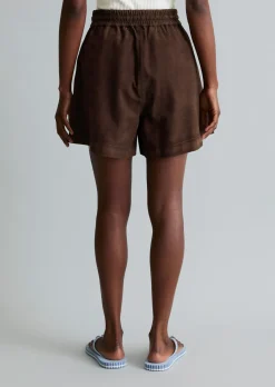 Ledershorts regular aus weichem Ziegenveloursleder