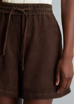 Ledershorts regular aus weichem Ziegenveloursleder