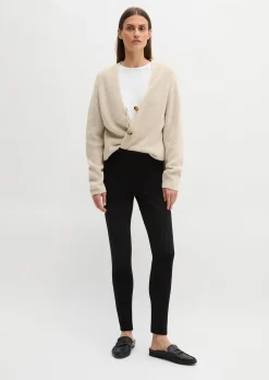 Leggings skinny mit breitem Bund