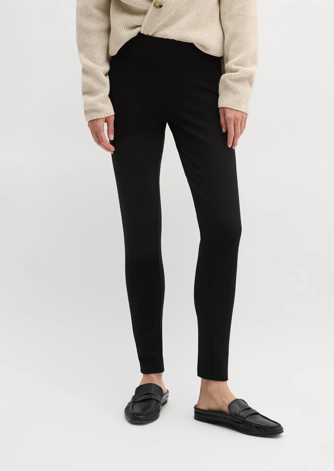 Leggings skinny mit breitem Bund