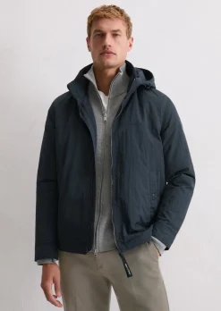 Leicht wattierte Jacke regular mit abnehmbarer Kapuze