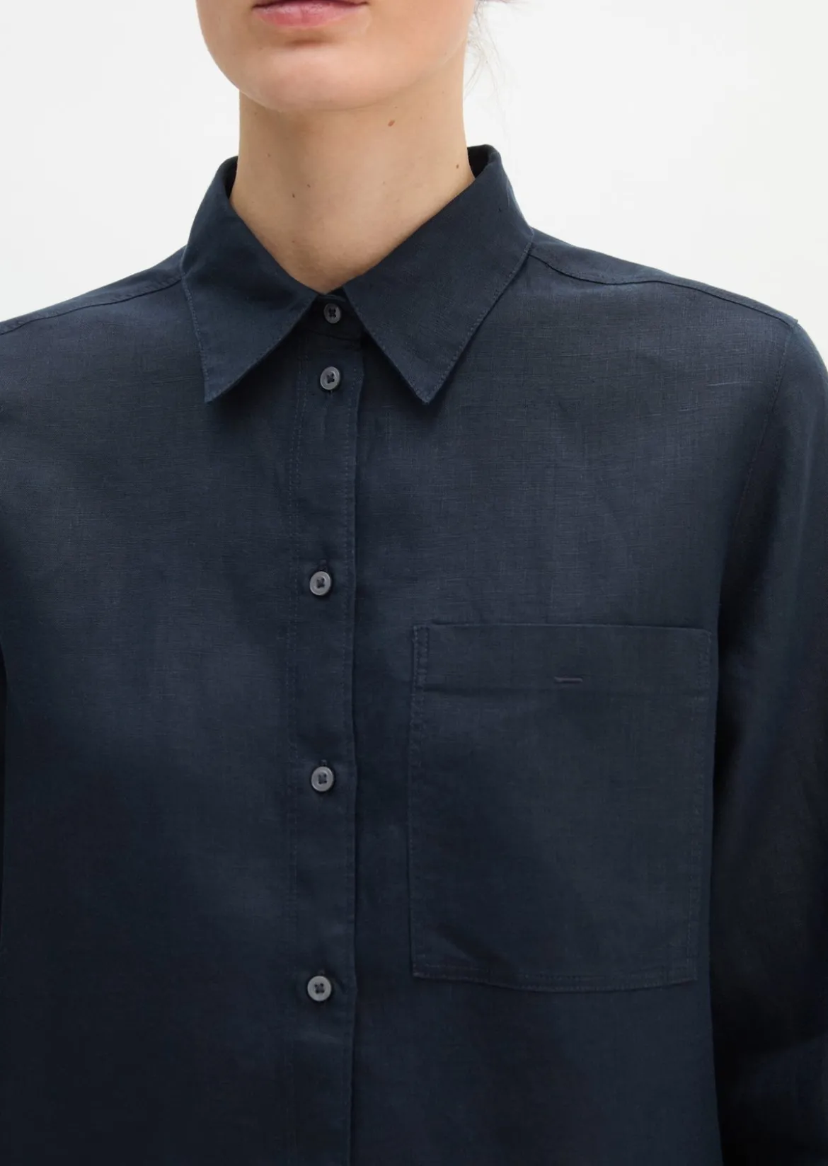 Leinen-Bluse regular aus leichter Qualität