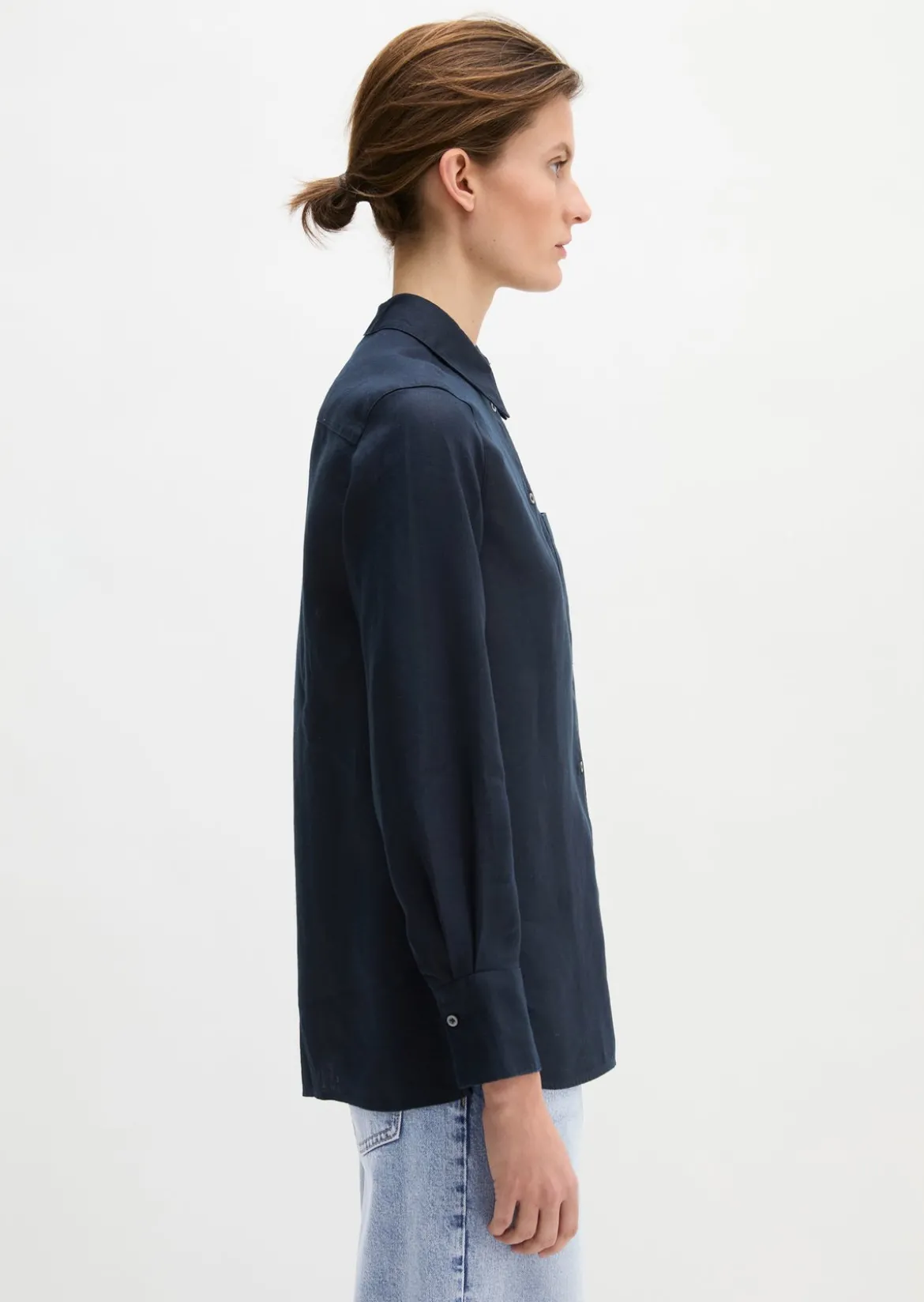 Leinen-Bluse regular aus leichter Qualität