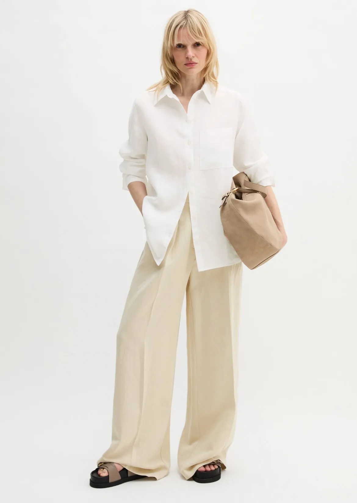 Leinen-Bluse regular aus leichter Qualität