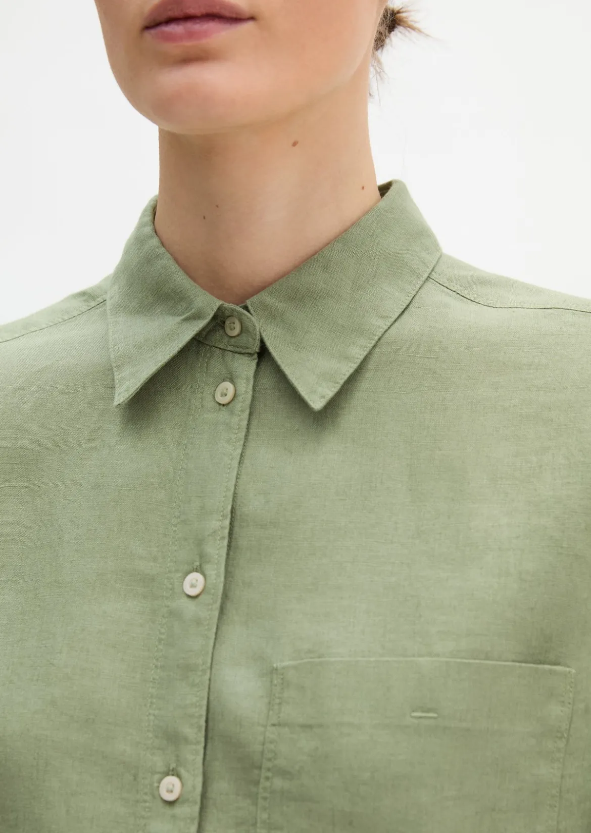Leinen-Bluse regular aus leichter Qualität