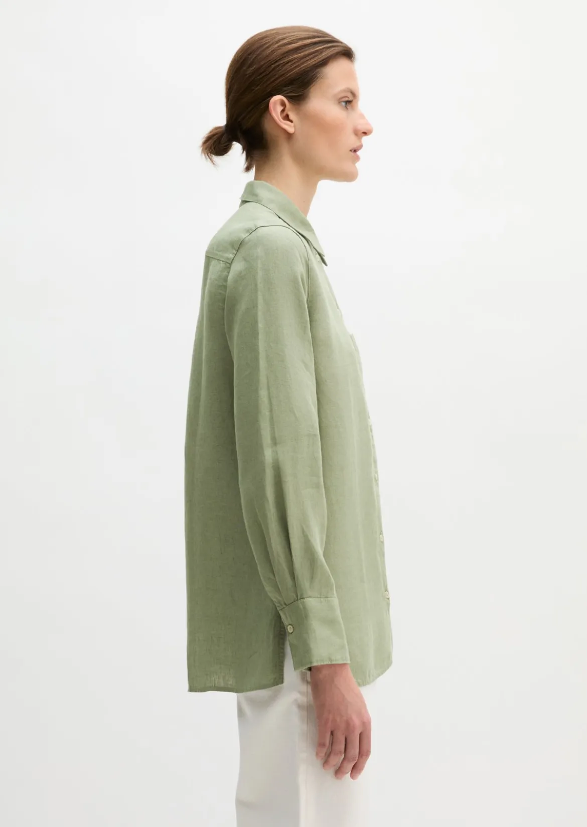 Leinen-Bluse regular aus leichter Qualität
