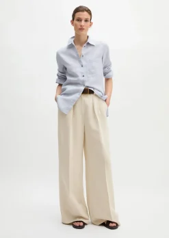 Leinen-Bluse regular aus leichter Qualität