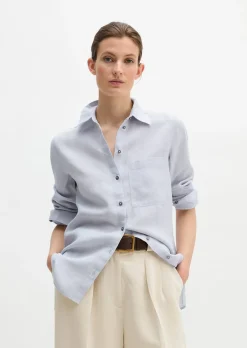 Leinen-Bluse regular aus leichter Qualität