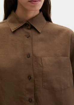 Leinenbluse regular mit natürlich kühlender Funktion