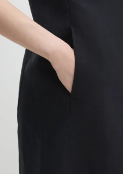 Leinen-Etuikleid shaped mit Eingrifftaschen