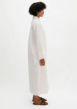 Leinen-Hemdblusenkleid wide mit Taillenbindeband