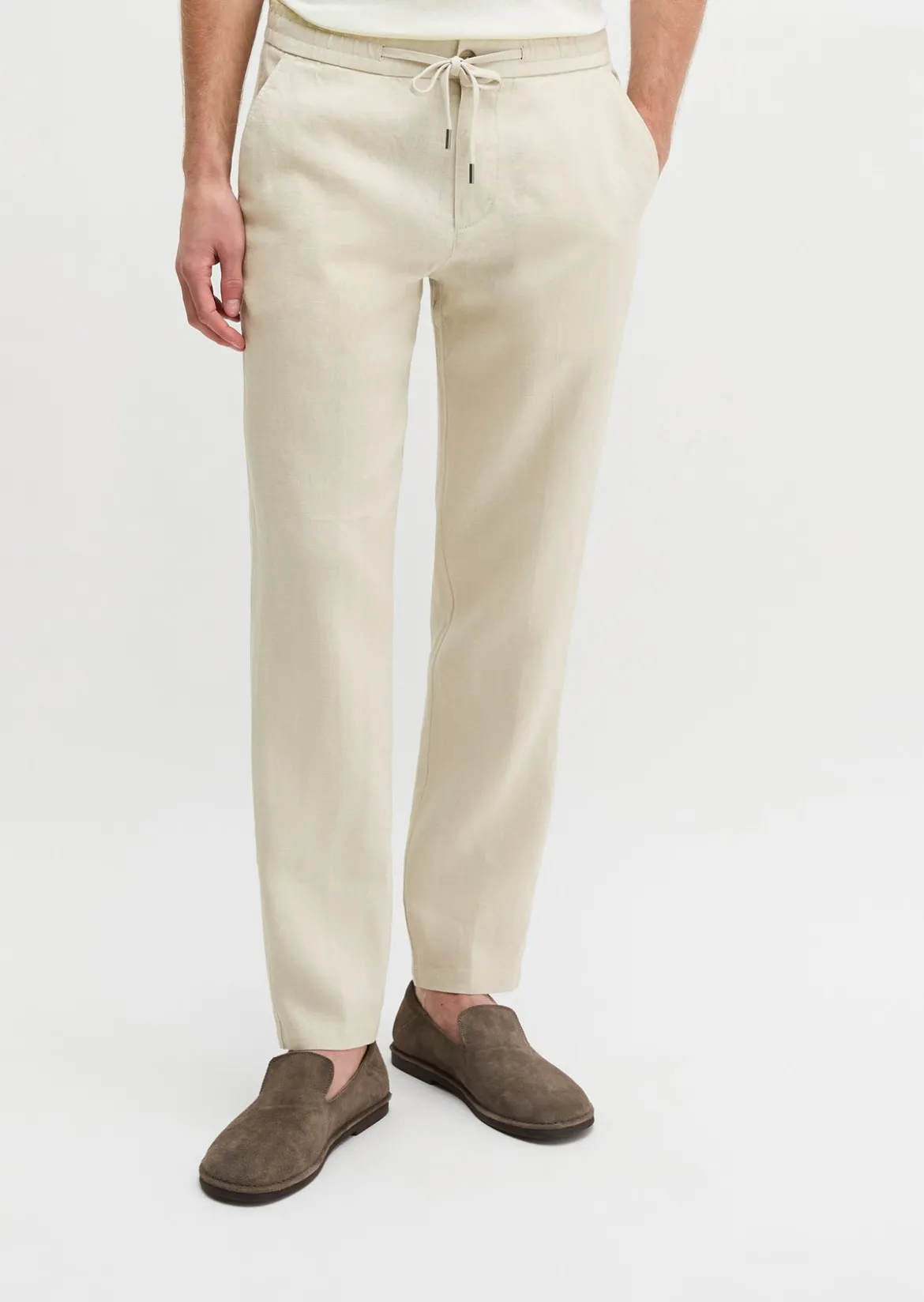 Leinenhose Model Morot Jogger mit elastischem Bund