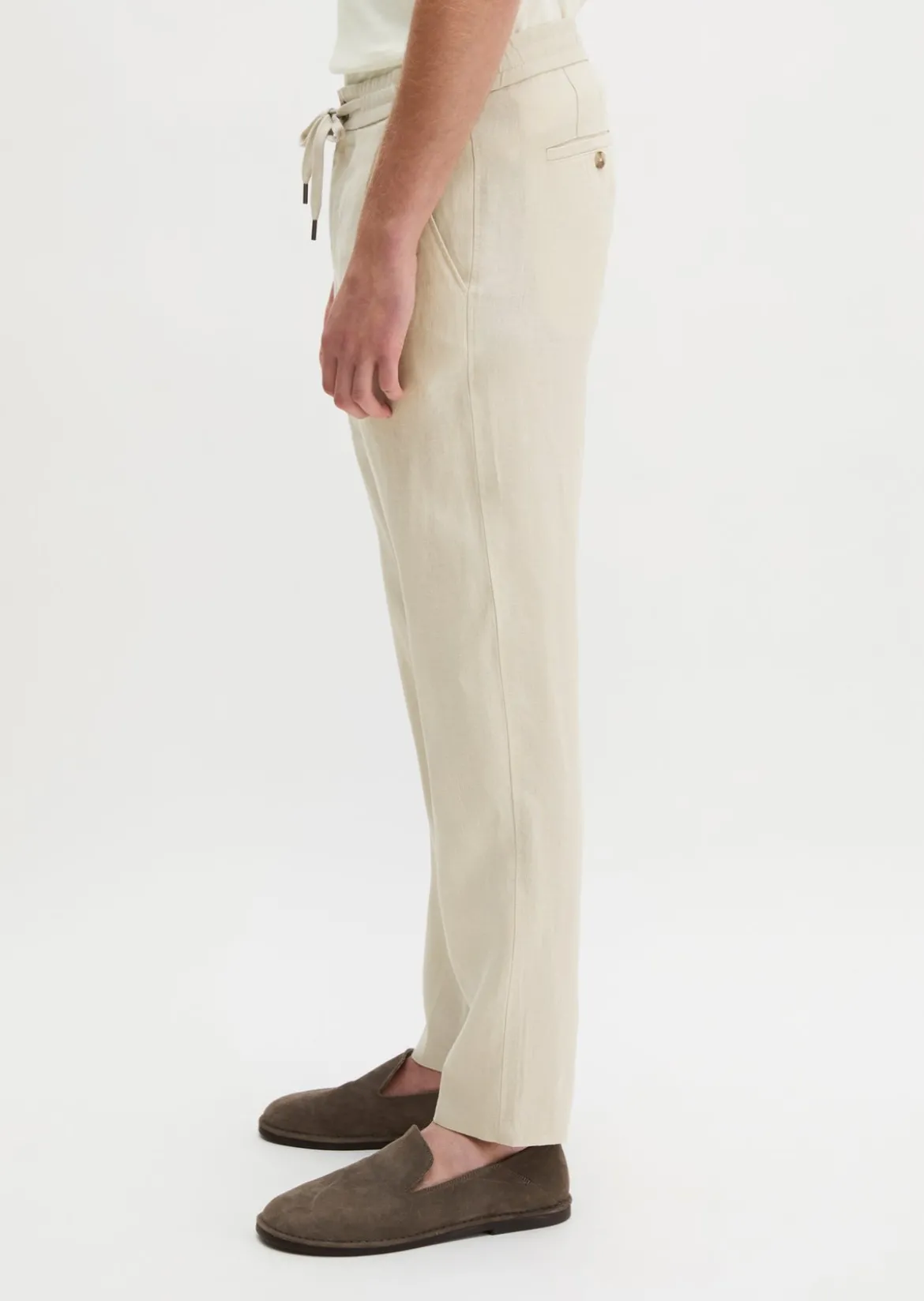 Leinenhose Model Morot Jogger mit elastischem Bund