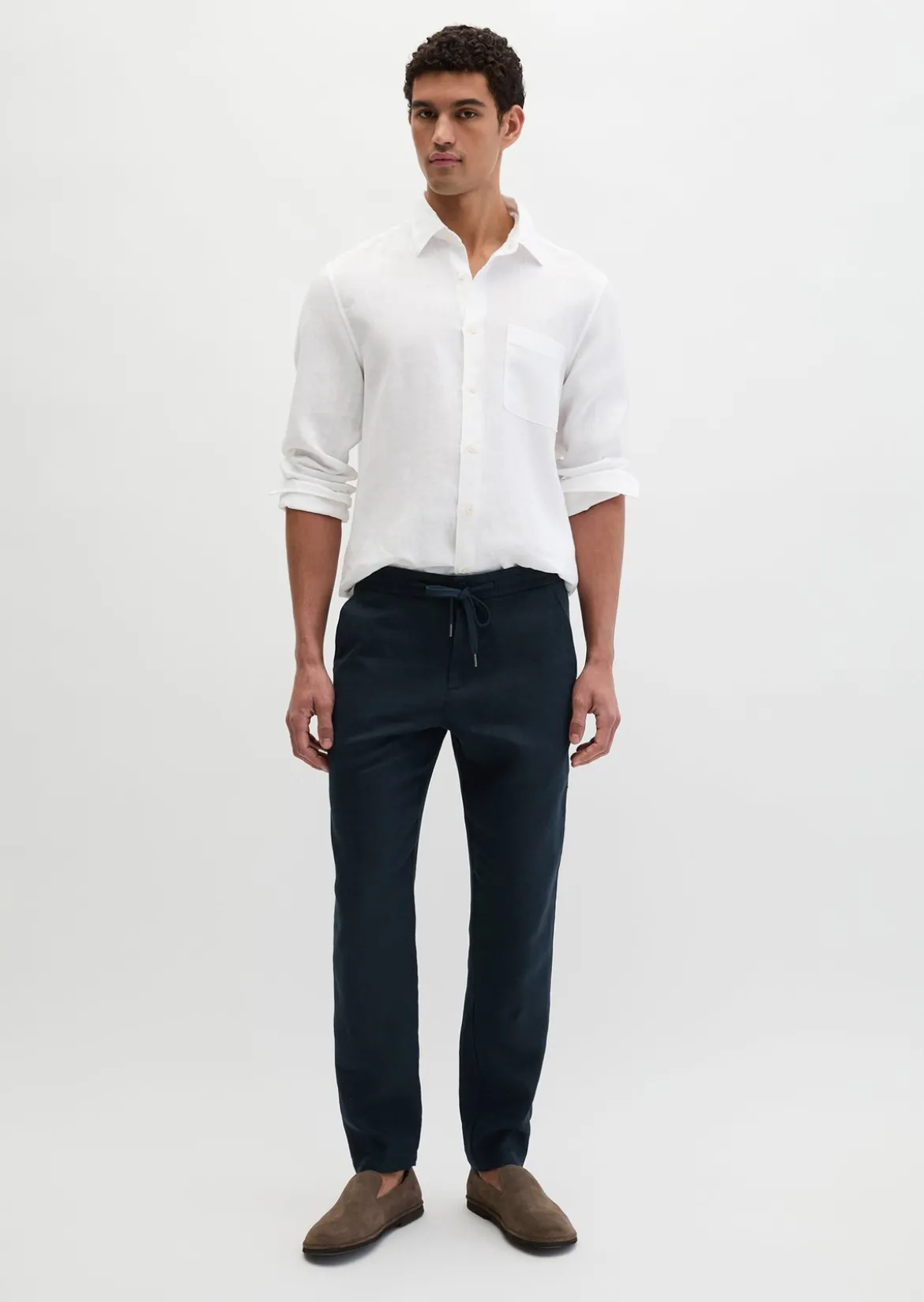 Leinenhose Model Morot Jogger mit elastischem Bund