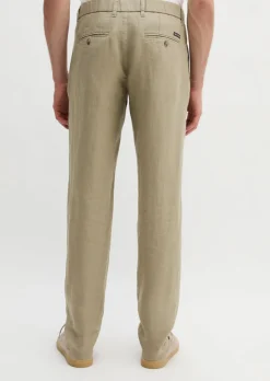 Leinenhose Model Osby Jogger pleats mit elastischem Bund