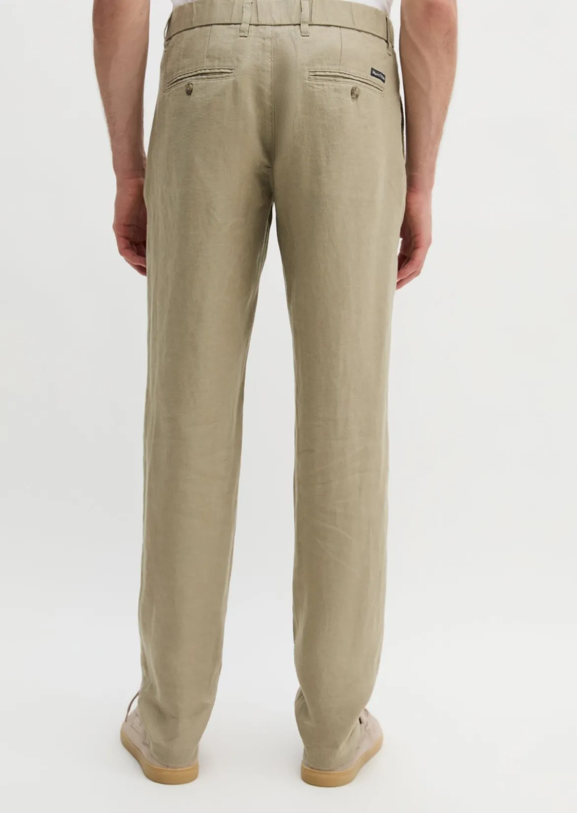 Leinenhose Model Osby Jogger pleats mit elastischem Bund