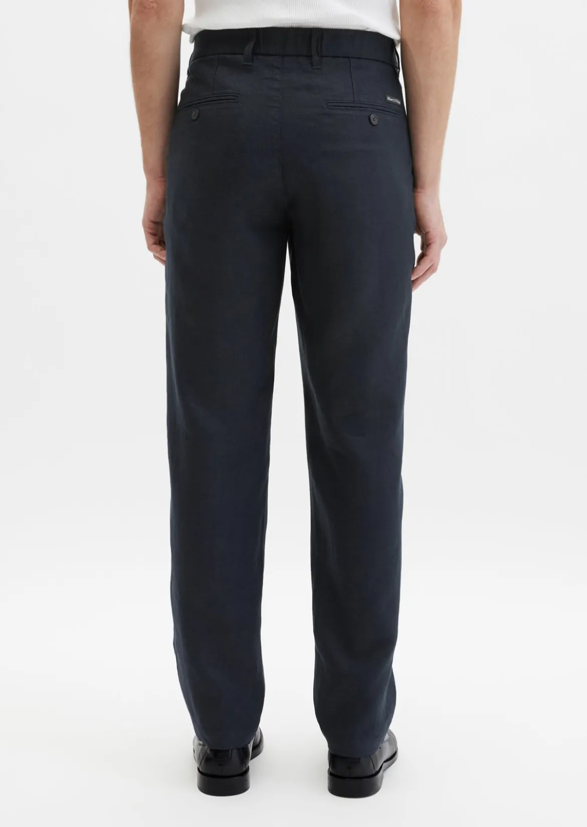 Leinenhose Model Osby Jogger pleats mit elastischem Bund
