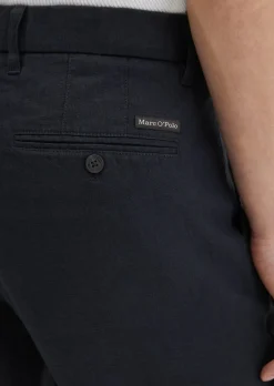 Leinenhose Model Osby Jogger pleats mit elastischem Bund