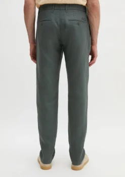 Leinenhose Model Osby Jogger pleats mit elastischem Bund