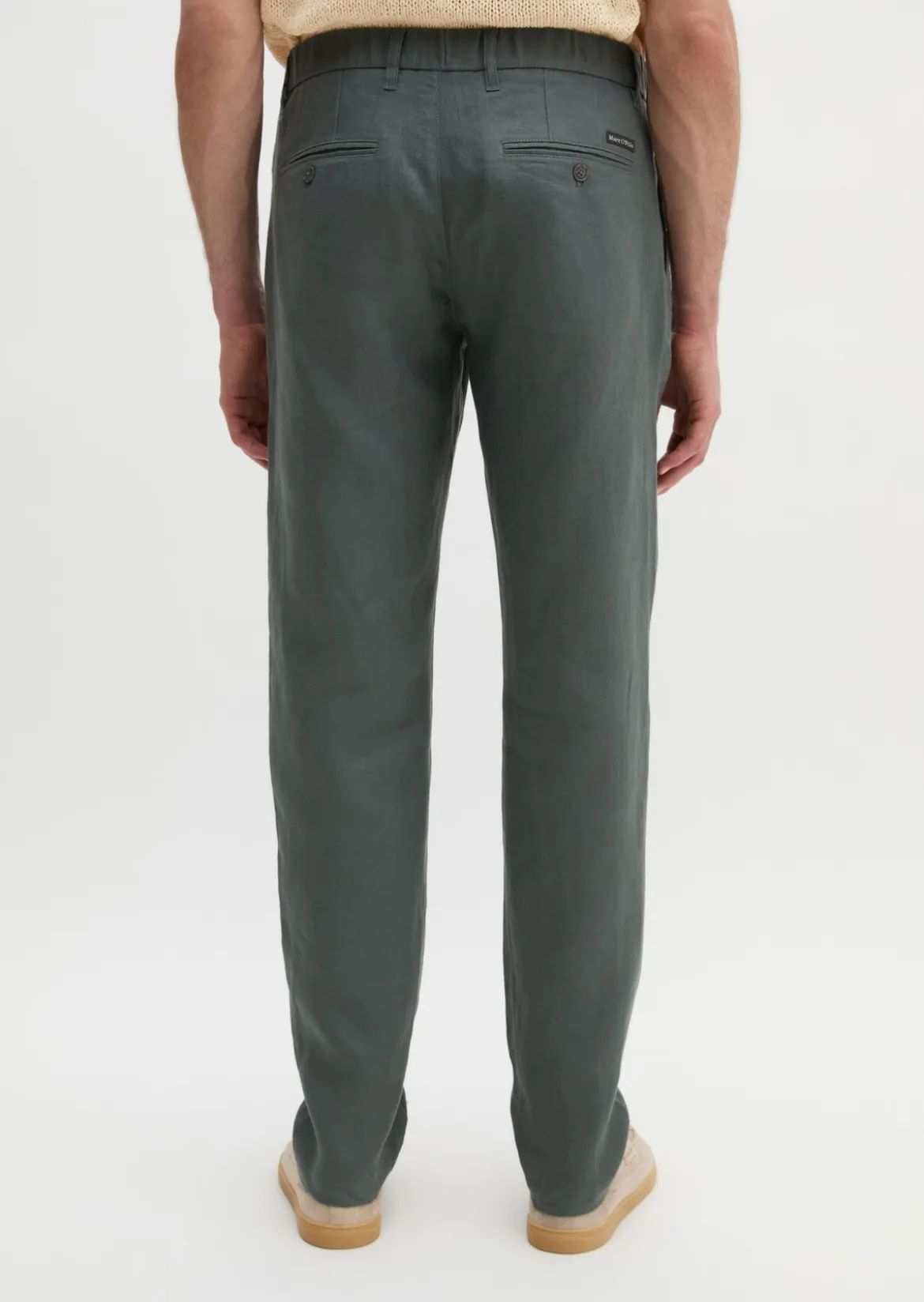 Leinenhose Model Osby Jogger pleats mit elastischem Bund