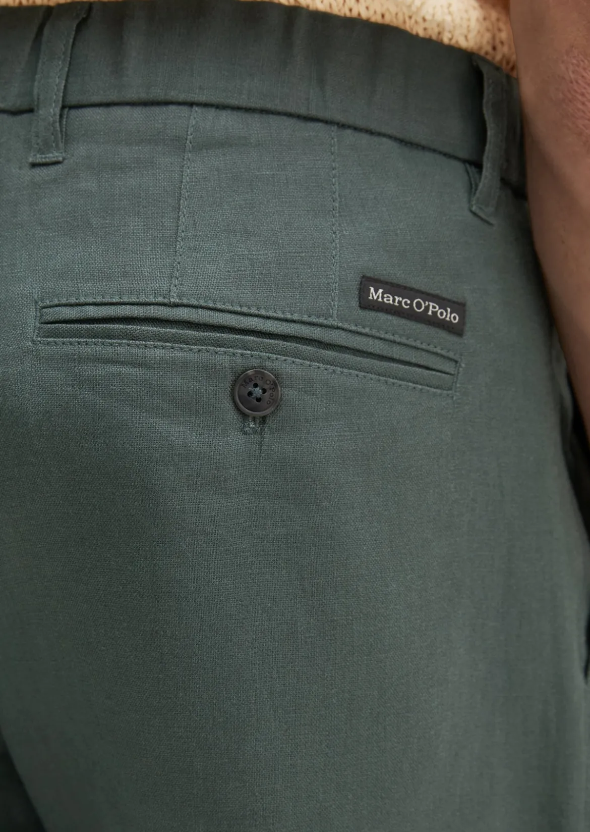 Leinenhose Model Osby Jogger pleats mit elastischem Bund