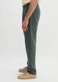 Leinenhose Model Osby Jogger pleats mit elastischem Bund
