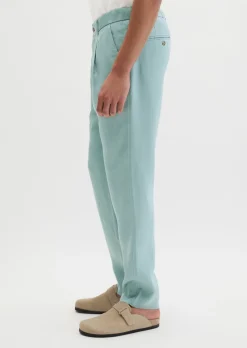 Leinenhose Model Osby Jogger pleats mit elastischem Bund
