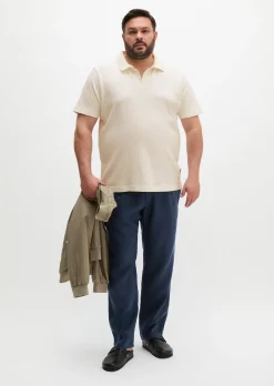 Leinenhose Model Osby Jogger pleats mit elastischem Bund