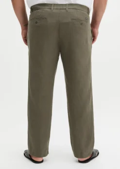Leinenhose Model Osby Jogger pleats mit elastischem Bund