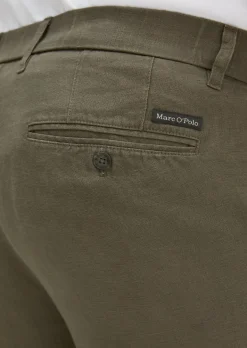 Leinenhose Model Osby Jogger pleats mit elastischem Bund