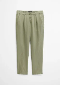Leinenhose Model Osby Jogger pleats mit elastischem Bund