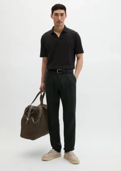 Leinenhose Model Osby Jogger pleats mit elastischem Bund