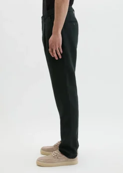 Leinenhose Model Osby Jogger pleats mit elastischem Bund
