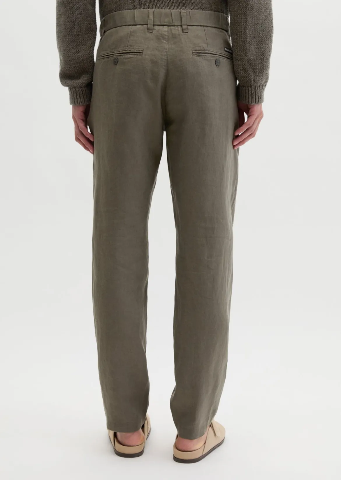 Leinenhose Model Osby Jogger pleats mit elastischem Bund