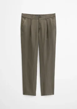 Leinenhose Model Osby Jogger pleats mit elastischem Bund