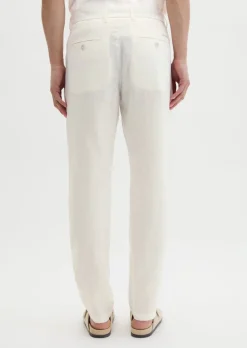 Leinenhose Model Osby Jogger pleats mit elastischem Bund