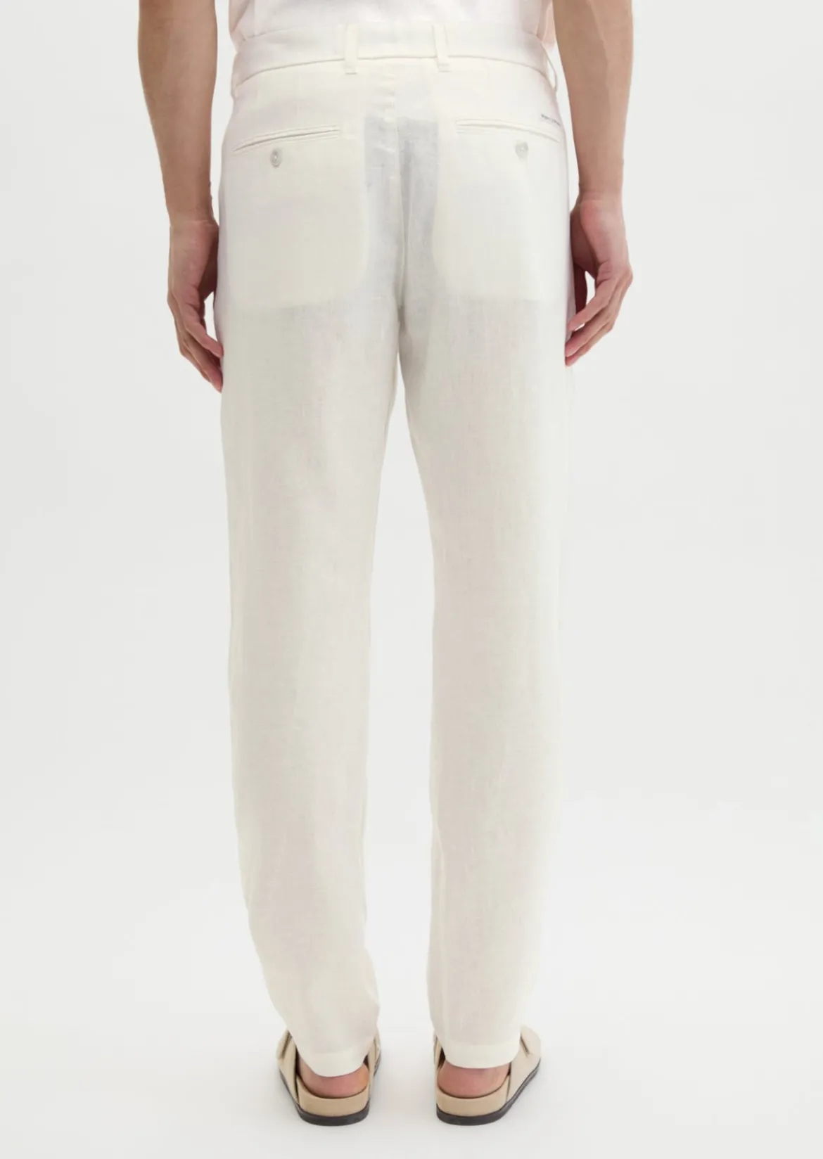 Leinenhose Model Osby Jogger pleats mit elastischem Bund
