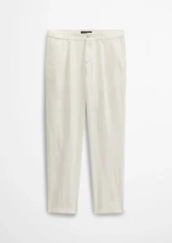 Leinenhose Model Osby Jogger pleats mit elastischem Bund