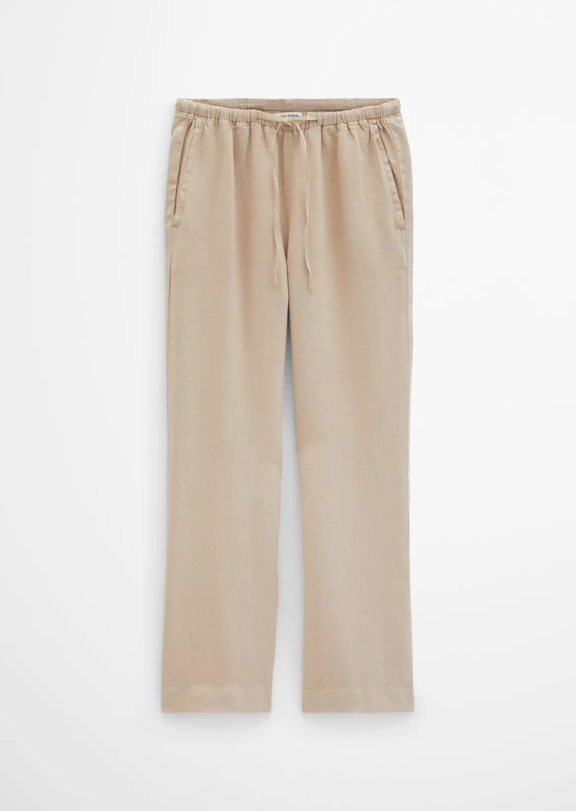 Leinenhose straight mit elastischem Bund