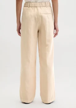 Leinenhose wide mit elastischem Bund