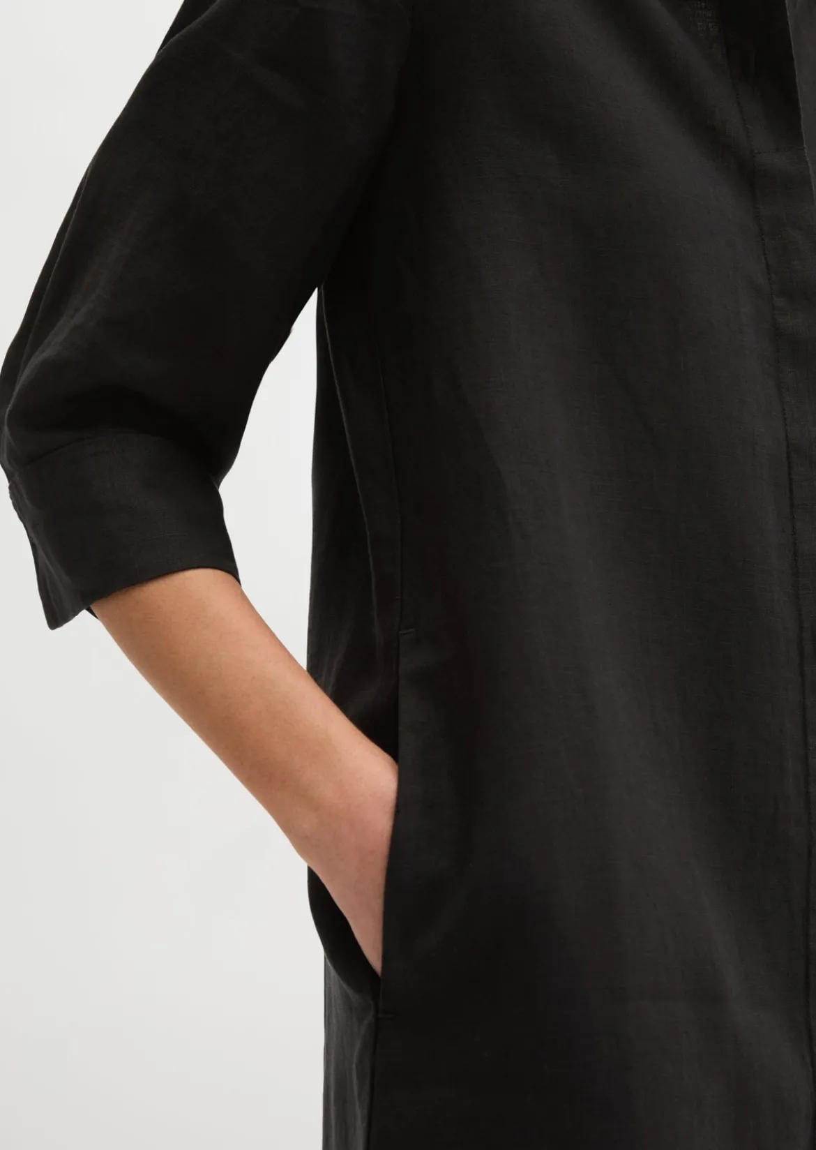Leinenkleid loose mit nahtfeinem Reißverschluss