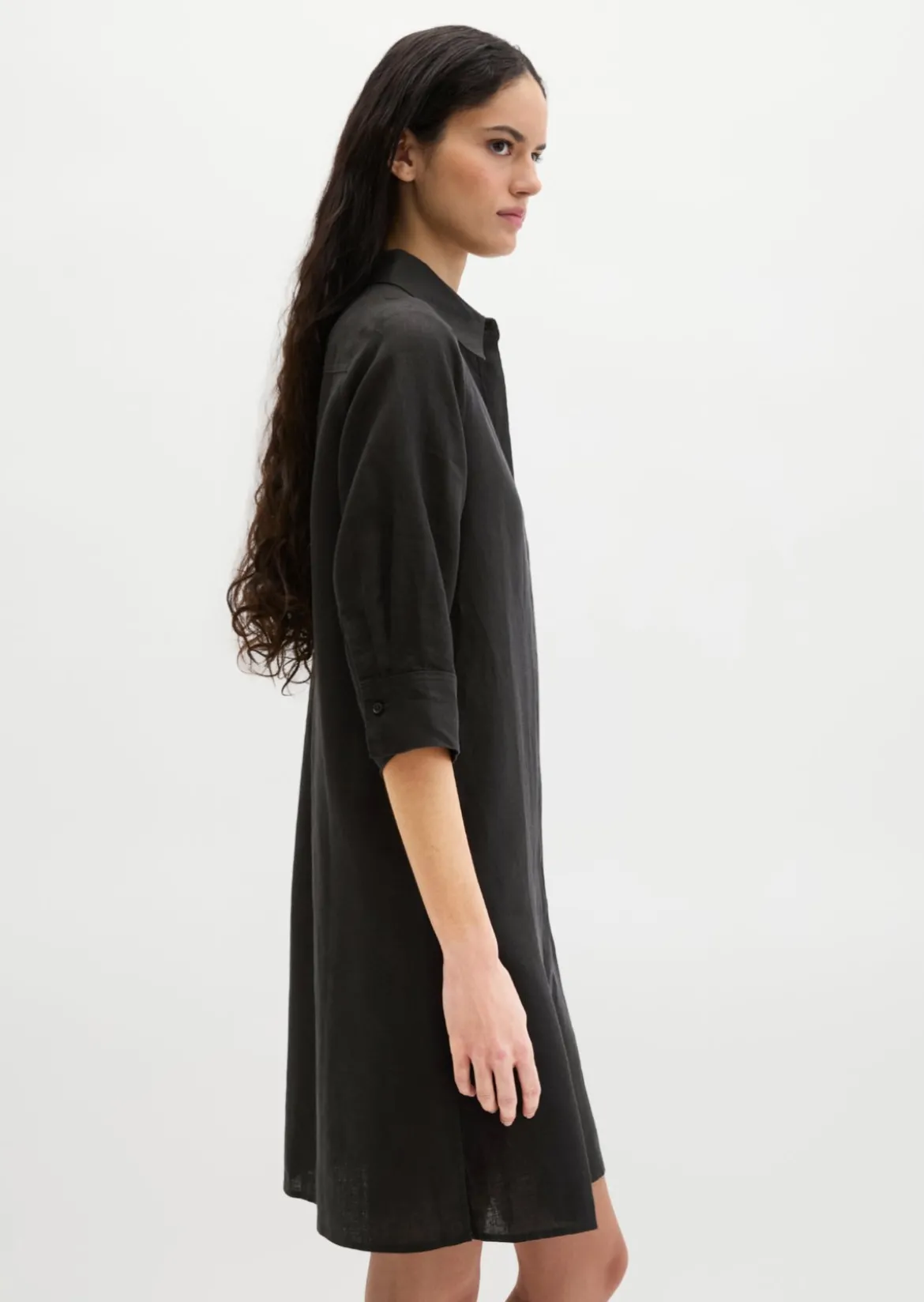 Leinenkleid loose mit nahtfeinem Reißverschluss