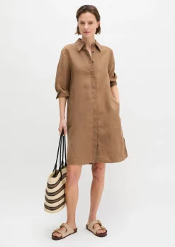 Leinenkleid loose mit nahtfeinem Reißverschluss