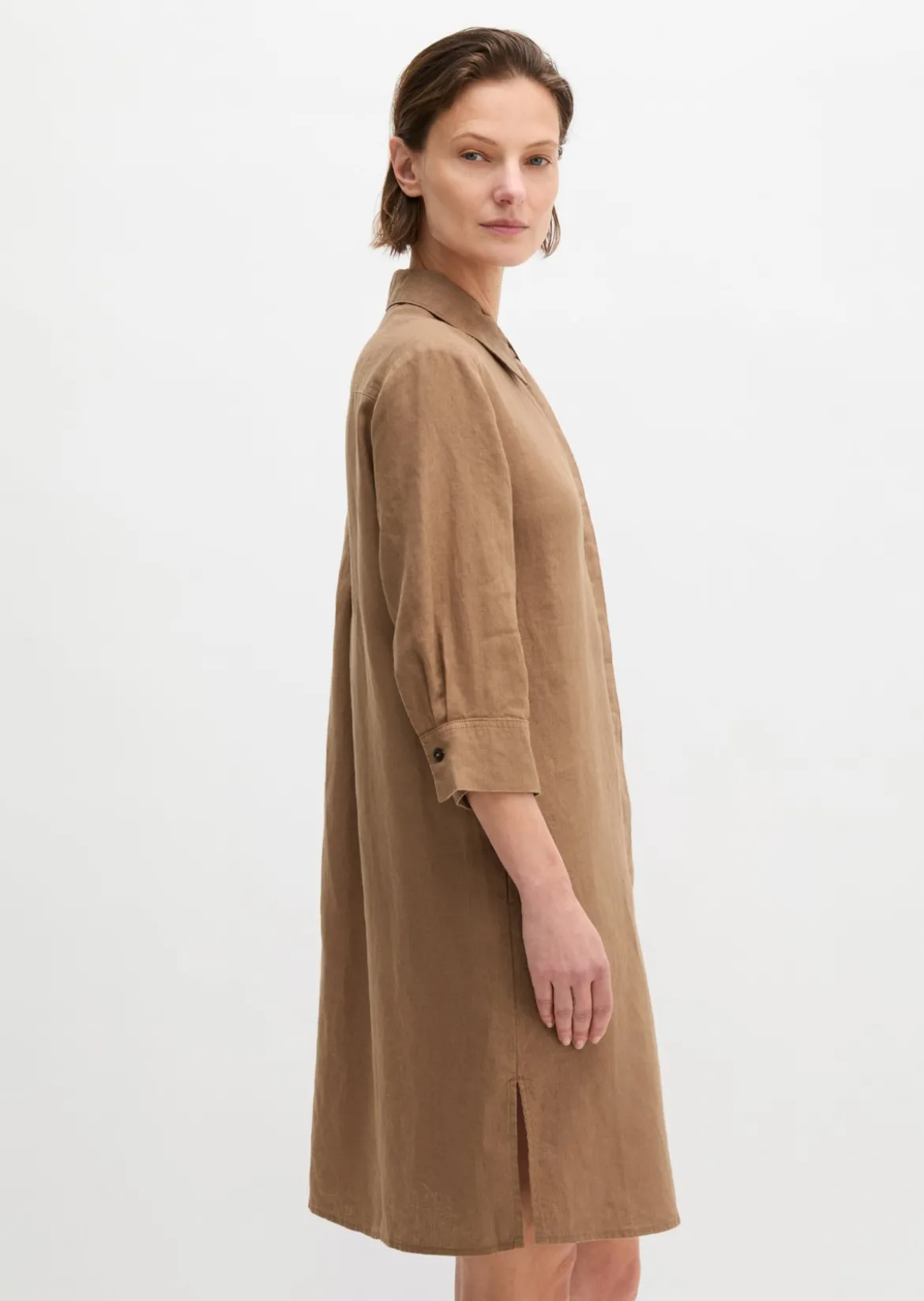 Leinenkleid loose mit nahtfeinem Reißverschluss