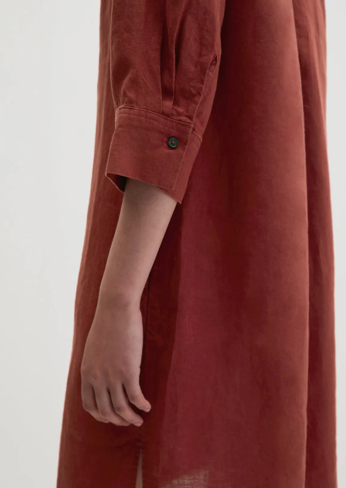 Leinenkleid loose mit nahtfeinem Reißverschluss