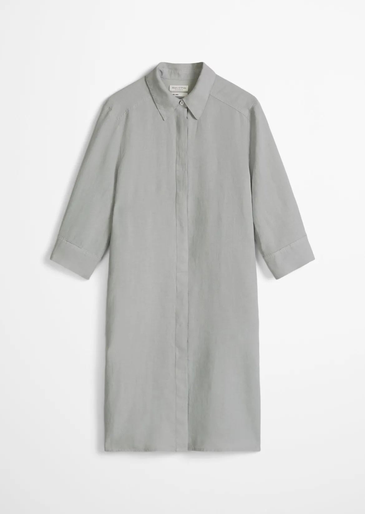 Leinenkleid loose mit verdeckter Knopfleiste