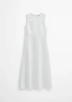 Leinenkleid shaped mit nahtfeinem Reißverschluss