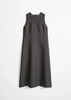 Leinenkleid shaped mit nahtfeinem Reißverschluss